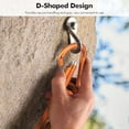 thumbnail image 4 of Auto Locking Carabiner 27KN (6069 lbs), UIAA Certified 4.6" Heavy Duty Carabiner Clips for Climbing, Hammocks, Rappelling, Mountaineering (Orange)$$Sport & Recreation Other, 4 of 8
