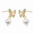 thumbnail image 2 of Pendientes Aufruh Pendientes pintados a cuadros Pendientes desparejados de ensueño Pendientes colgantes con animales Joyas para que estés guapa, 2 of 8