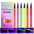 thumbnail image 5 of 6 Colors Face Paint Makeup, Sweatproof, Smudgeproof, Waterproof UV Eye Liner Set, Glow Face Painting Kit for Adults Artist Halloween Christmas Birthday Party, 5 of 8