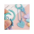 thumbnail image 4 of 1pc Creative Connecting Heart Shaped Gradual Color Keychain With Earphone Pendant, Korean Style Ins Accessories For Bags And Purses, Unisex, 4 of 5