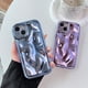 thumbnail image 3 of Funda para teléfono iPhone 13, diseño de burbujas onduladas con forma de agua, 3 of 7