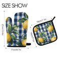 thumbnail image 2 of Yayeee Oven Mitts and Pot Holder Set of 2 Heat Resistant Kitchen Gloves Baking Hot Pad, Cartoon Beige Lemon, 2 of 5