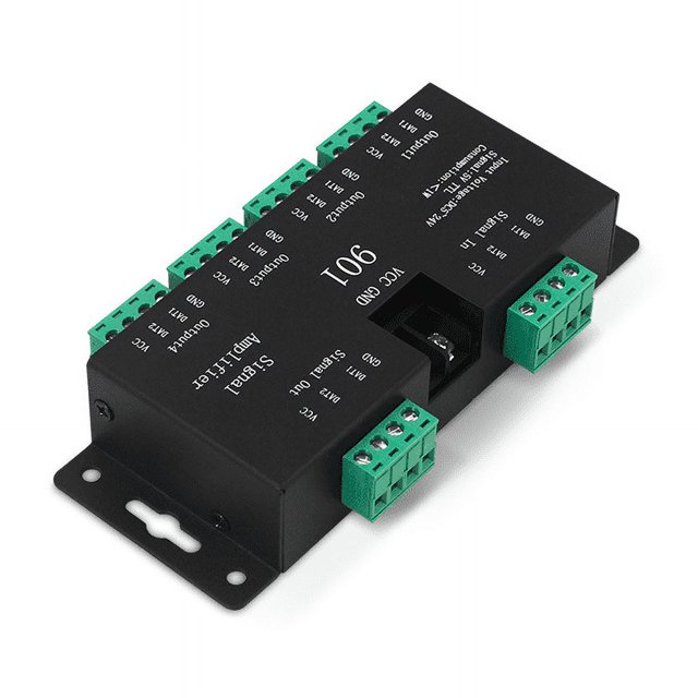 Amplificador de señal de barra de luz de color mágico LED 2811 Amplificador de señal SPI de 5 vías SP901E
