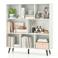 thumbnail image 1 of Gymax 8 Cube Bookcase 3-Tier Modern Storage Organizer w/ 5 Metal Legs Bookshelves, 1 of 10