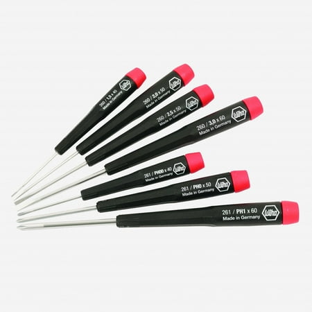Wiha 26197 Precision Slotted & Phillips Screwdriver Set, 7 Pieces