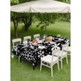 thumbnail image 3 of Outdoor Tablecloth with Umbrella Hole and Zipper, Snowflake Black Rectangle Table Cloth 52x70 Inch Waterproof Tablecloth, Christmas Winter Snowfall Xmas Holiday Picnic Table Cover for Patio Camping, 3 of 7