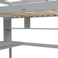 thumbnail image 6 of HSUNNS Twin Loft Bed with Desk, Modern Pine Wood Loft Bed Frame with Stair and Shelf, Bookshelves, Loft Beds Safety Guardrails for Teens and Adults, Grey, 6 of 8