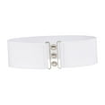 thumbnail image 5 of fenteer Wide Elastic Belt Cinch Female Simple Decoration Dress Belt for Women Ladies White, 5 of 8