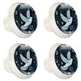 thumbnail image 2 of 4 Pcs Peace Dove Knobs for Kitchen Cabinet Cupboard Dresser Bookcase Drawer Pulls Handles Round Home Decor, 2 of 8