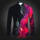 thumbnail image 1 of Camisa de hombre para exteriores, informal, de calle, para uso diario, otoño e invierno, manga larga, estampado 3D, llama , camisa de talla grande, cómoda, 1 of 6
