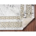 thumbnail image 4 of MDA Rug Imports Brooklyn Collection Abstract Grey/Gold Border Area Rug 3'9'' X 5'9'' 4' x 6' Living Room,Dining Room,Bedroom Rectangle, 4 of 5