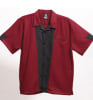 Cranberry/ Black, variant on HP2245 Monterey Bowling Shirt