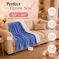 thumbnail image 6 of PYROEPLEEA Heated Throw Blanket 50 x 60 in, Flannel Sherpa, 6 Heat Settings, 1-12 Hour Auto Off, Machine Washable for Couch or Bed-Dusty Blue, 6 of 8