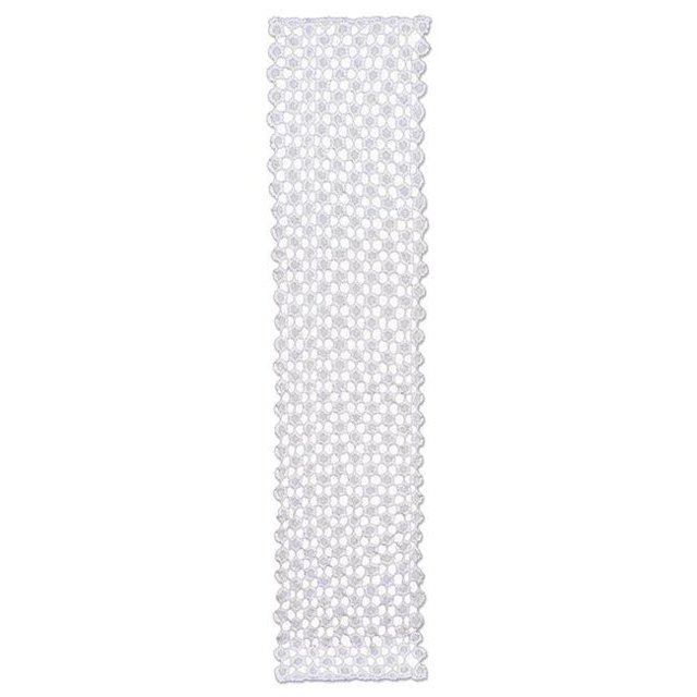 14 x 60 in. Crochet Envy Table Runner, White