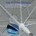 thumbnail image 5 of LAUREL CANYON 6.5ft Beach Umbrella with Sand Anchor, Tilt Pole, Push Button Close, Carry Bag, Air Vent, Portable UV 50+ Protection Beach Umbrella for Garden Beach Outdoor(Green Stripe), 5 of 9