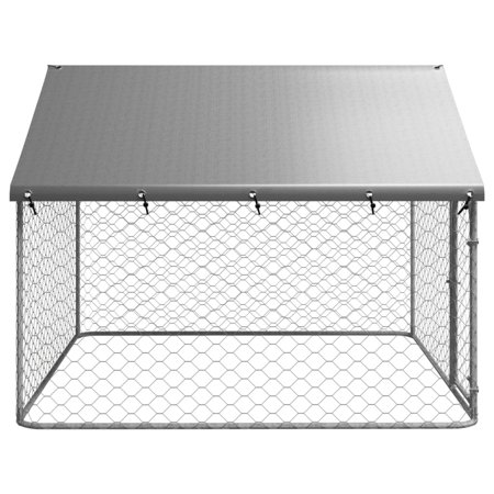 vidaXL 屋外用犬小屋 屋根付き 400x200x150cm動物 ペット用品 ペット用品 犬用品 犬小屋・ドッグラン 代引不可