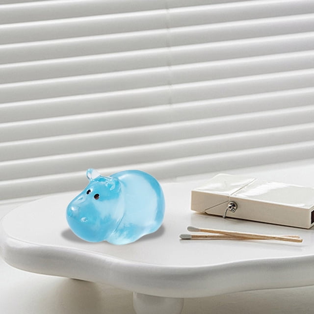 Adorable Luminous Hippo Desktop Ornament Night Light For Home And