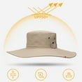thumbnail image 2 of Cowin Sun Hat for Men Sun Protection Wide Brim Bucket Hat Waterproof Breathable Packable Boonie Hat for Fishing Khaki, 2 of 6