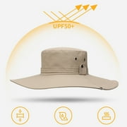 Cowin Sun Hat for Men Sun Protection Wide Brim Bucket Hat Waterproof Breathable Packable Boonie Hat for Fishing Khaki