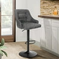 thumbnail image 2 of Sophia&William Adjustable Height Swivel Bar Stool with PU Leather Seat-Grey, 2 of 6