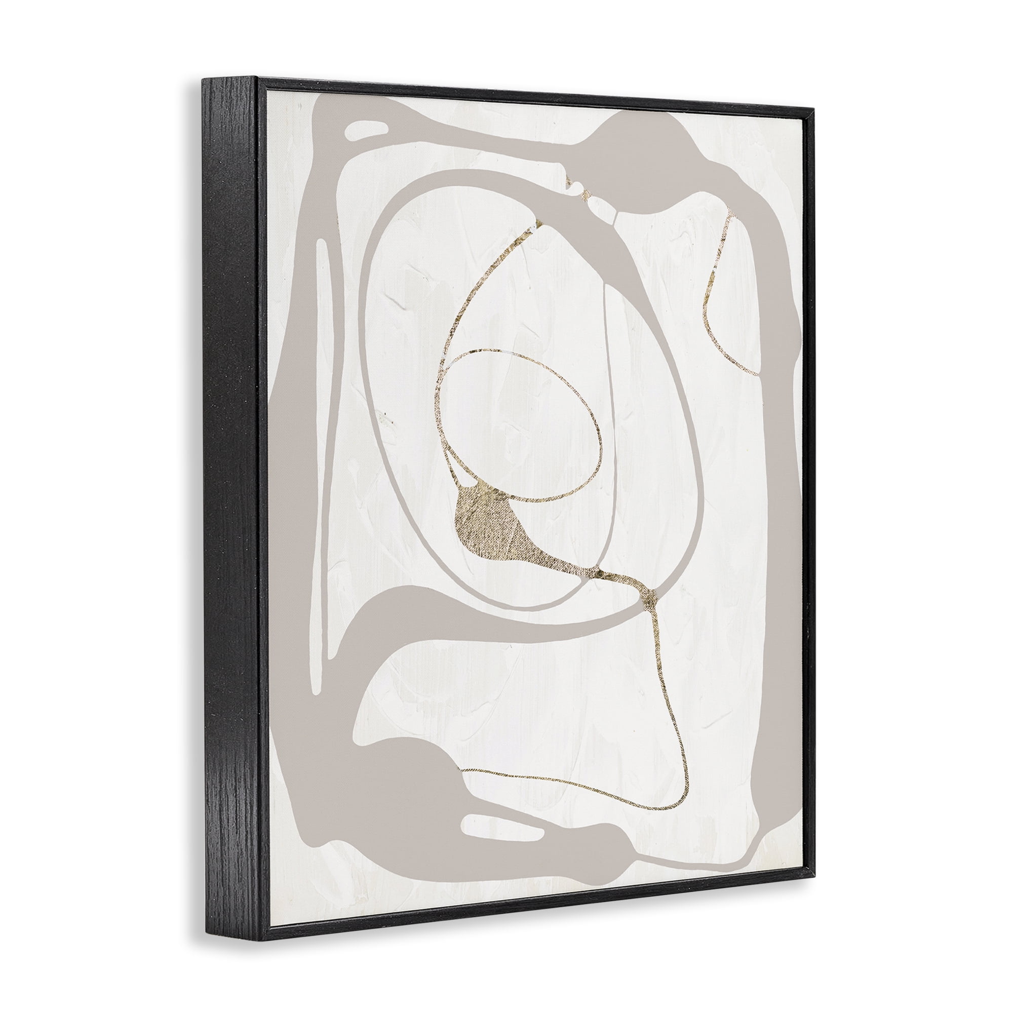 Stupell Industries Gray Very Abstract Figure Abstract Painting Black Framed Art Print Wall Art, 11 x 14