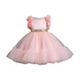 thumbnail image 1 of WEAIXIMIUNG Robes Blanches pour Filles 5-6 Robe de Demoiselle d'Honneur pour Enfants Volants Perles Tout-Petit Mariage Concours Anniversaire Fête Soirée Tutu Robes, 1 of 5