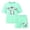 Light Green, variant on SGMVNU Girls 2Pcs Clothes Summer Outfits Graphic Letter Print Tee Shirt and Casual Biker Shorts Kids Streetwear Clothing Set, Size 5-6 Years, Light Green