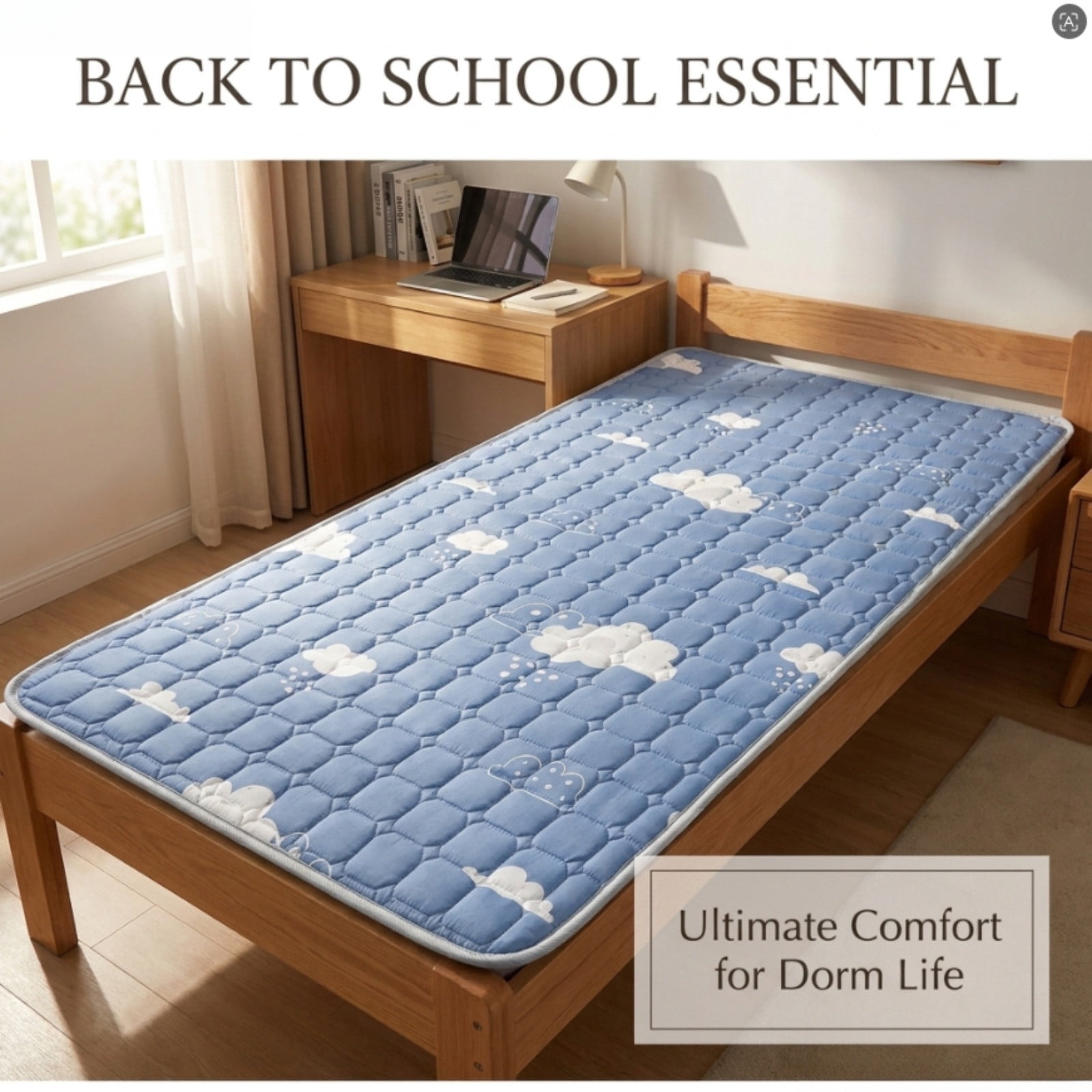 Mattress Protector Non Slip Thin Bed Pad Quilted Fitted Mattress Cover Washable Bed Topper Dorm Room Home Bedroom Guest Room Smooth Sleep Bedding Mattress Pad Bedroom Dorm Guest Room Mattress Topper
