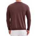 thumbnail image 3 of Camisas de polo de punto de manga larga para hombre con botones y estampado M marrón, 3 of 6