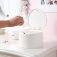 thumbnail image 3 of ziyahi Solid Color Desktop Trash Can Press Lid Garbage Container Storage Bucket Box Home Office Supplies, 3 of 9