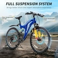 thumbnail image 3 of 20 Inch Mountain Bike for Boys, Wanan Full Suspension Mens MTB Bicycle with Dual Disc Brake, 7-Speed High-Carbon Steel Frame, 3 of 8