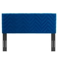 thumbnail image 2 of Mercy Chevron Tufted Performance Velvet King California King Headboard Navy, 2 of 7