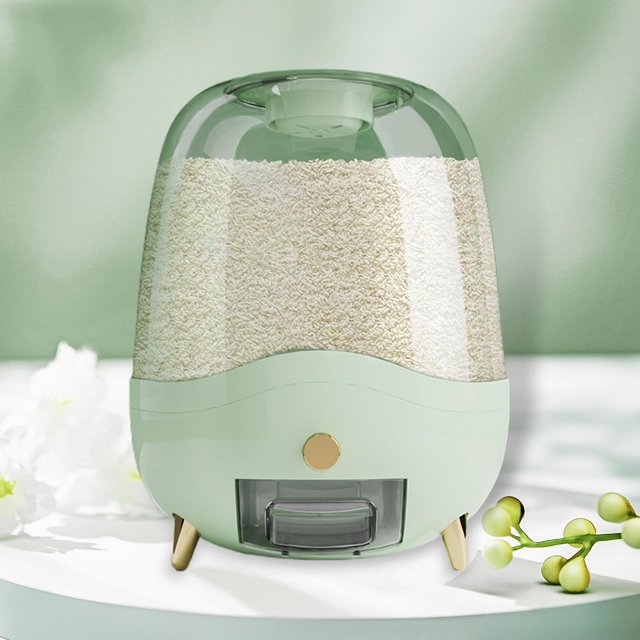 Contenedor de Almacenamiento de Arroz con Tapa, Contenedor de Arroz, de Almacenamiento de Arroz para El Hogar, Almacenamiento de Arroz, Co verde BLESIY dispensador de cereales