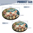 thumbnail image 2 of Electric Stove Burner Covers,4 Pcs Round Gas Burner Cover,8 and 10 Inch,Piglets with Curious Eyes and Flower Backdrop, 2 of 7