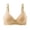 A1_Khaki, variant on Women's Breathable Wireless Bra Full Coverage No Underwire Everyday Sleep Bras Comfortable Wireless Padded Bras Lightweight Everyday No Show Bra Comfort V-Neck Lift Support Bra Pink 46