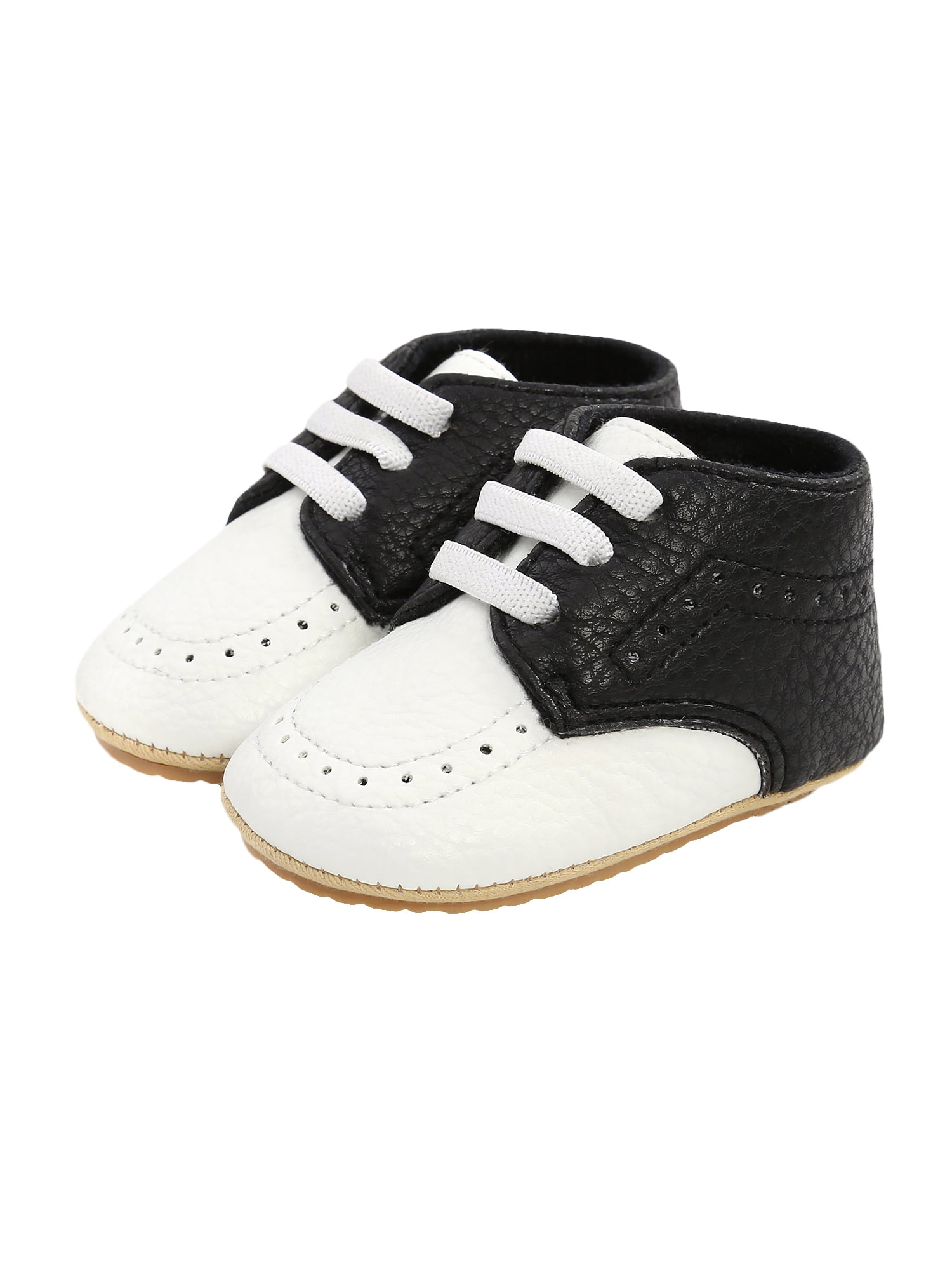 Jinwood SoftSole Leather Baby Infant Kid ClassicBlack Shoe 6-12M Littleoneshoes 