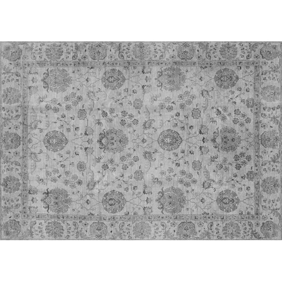 Ahgly Company Indoor Rectangle Oriental Gray Traditional Area Rugs, 8' x 12'