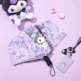 thumbnail image 2 of Sanrio Kuromi-sombrilla portátil plegable para mujer, sombrilla de dibujos animados de Anime, Anti UV, 3 pliegues, 2 of 4