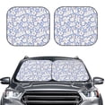 thumbnail image 2 of Goofa Rabbit And Floral Pattern 2 Piece Car Windshield Sun Shade Foldable | Front Windshield Shade for Sun, Heat and UV Rays | Sunshade for Car Front Window-Small, 2 of 7