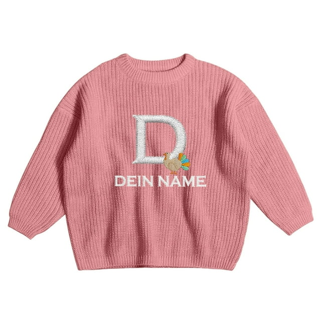 Chandail en Molleton Garçon Manches Longues Imprimé Col Rond Mignon Chandail Coupe Décontractée Vêtements d'Hiver Taille Filles 4-5 Ans