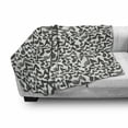 thumbnail image 3 of Modern Soft Flannel Fleece Throw Blanket, Music Notes in Sketch Style Doodle Murky Distressed Hand Drawn Lines Image, Cozy Plush for Indoor and Outdoor Use, 70" x 90", Black White, by Ambesonne, 3 of 6