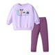 thumbnail image 2 of Odeerbi 2-8 Años Conjunto Niña Sudadera Daisy Algodón Cuello Redondo Mallas Conjunto Dos Piezas Primavera Sudadera Cintura Elástica Pantalones Largos, 2 of 9