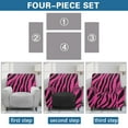 thumbnail image 5 of SCRAWLGOD Zebra Print Pink Black Recliner Chair Cover with Pockets, Stretch Reclining Sofa Covers, Washable Lazyboy Recliner Slipcovers, Soft Couch Protector for Pets, Dog, Cat, 5 of 7