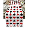 thumbnail image 2 of Diamonds Spades Hearts Poker White Table Runner Home Wedding Table Flag Mat Centerpieces Decoration Party Dining Long Tablecloth, 2 of 7