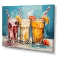 thumbnail image 2 of Designart "Dreamy Pop Art Fruit Cocktail I" Cocktails Canvas Wall Art, 2 of 7