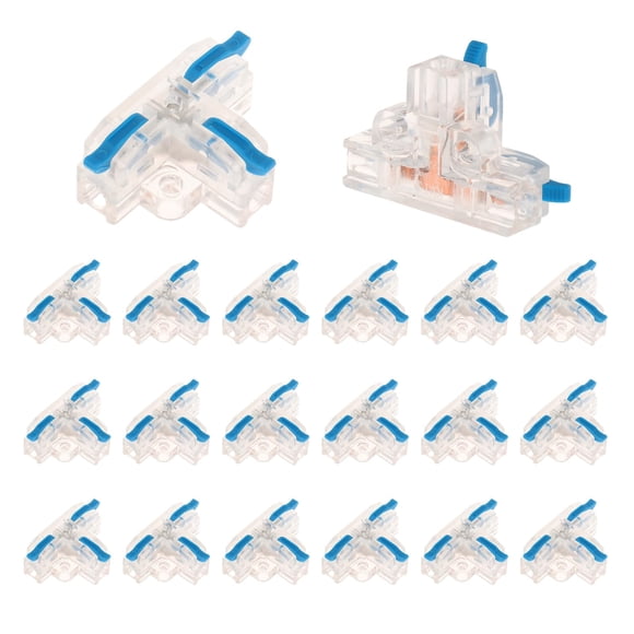 Conector de cables tipo T de 3 vías con palanca DIANN, 20 piezas