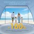 thumbnail image 4 of Aship Beach Tent, Spacious 4-5 Person Sun Shelter with Canopy, 360° Air Circulation UPF 50+ UV Protection Waterproof Portable Lightweight Tent for Beach Dark Blue, 4 of 10