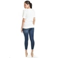 thumbnail image 3 of Blusa cruzada con botones Roman Fashion /Juvenil, 8074 (Blanco) blanco M, 3 of 5