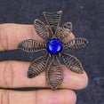 thumbnail image 2 of Natural Lapis Lazuli Gemstone Copper Wire Wrap Jewelry Pendant 2.32", 2 of 4