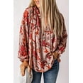 thumbnail image 4 of Women's Pink Split V Neck Printed Blouse, 4 of 5